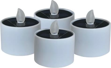 RealPower STL-4 LED Solar Teelicht, Set van 4 stuks