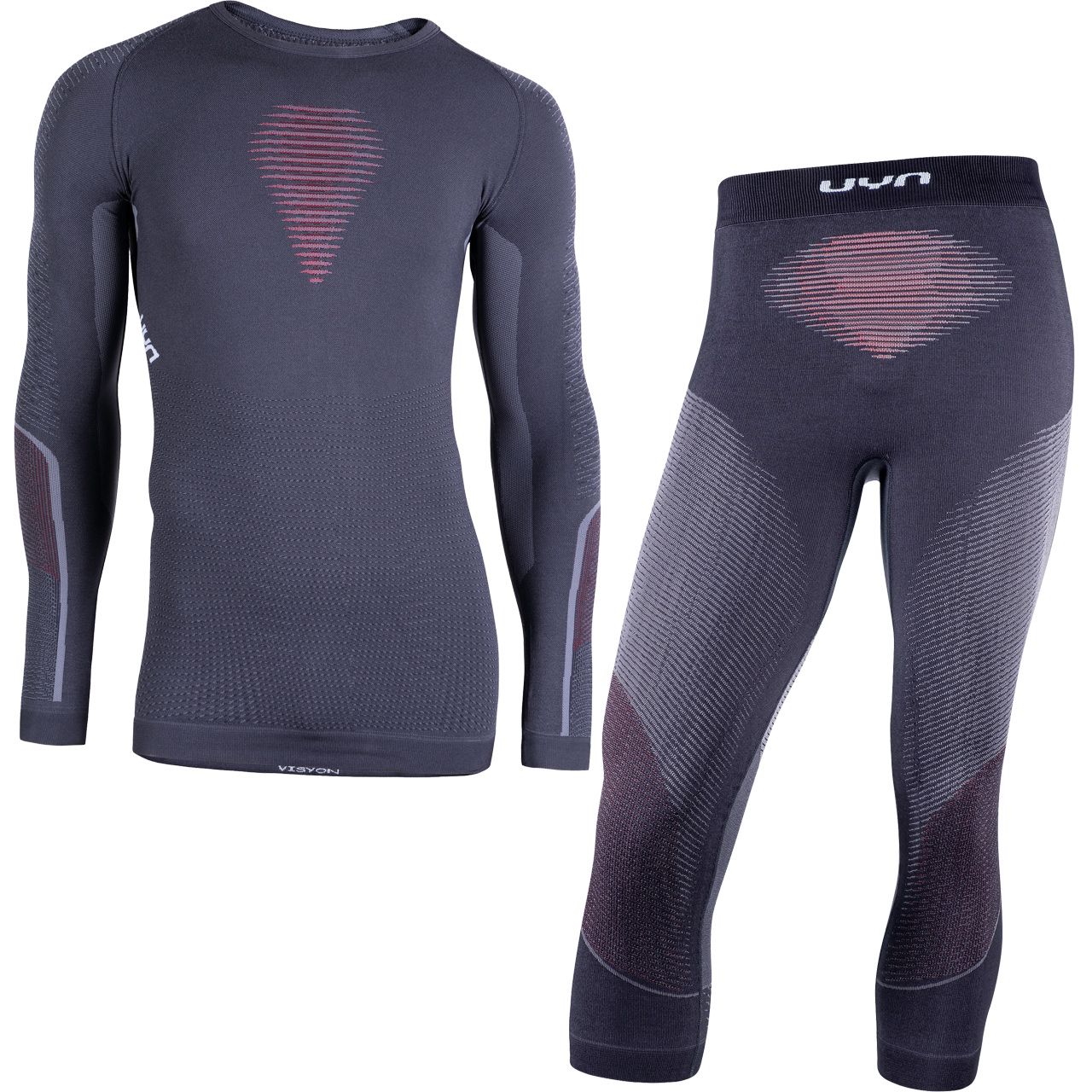 UYN Herren Unterwäsche Set VISYON charcoal/red/white - XXL