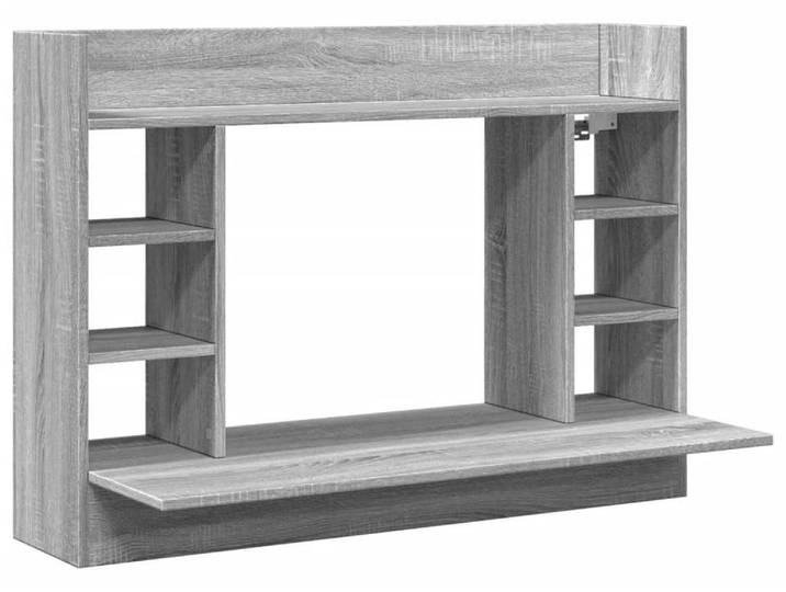 vidaXL Bureau mural gris Sonoma 105x48x75 cm bois composite