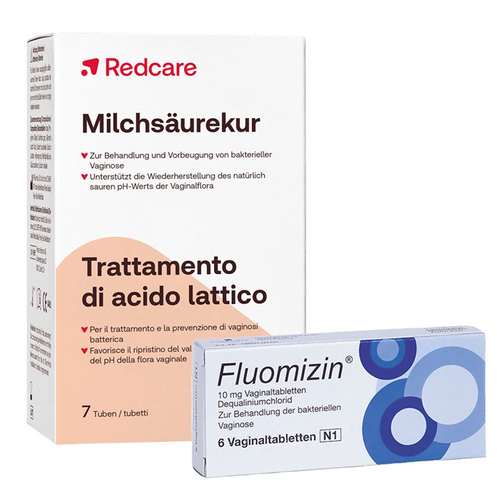 Fluomizin 10mg + Redcare Milchsäurekur 1 St Set