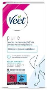 Veet Pure Bandas De Cera Perna E Corpo 16 Unds