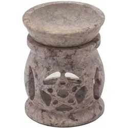 Small Soapstone Oil Burner 8cm - Three Moon Pentagon