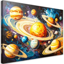 LEINWANDBILD Kosmos Planeten Abstrakt 60x40cm