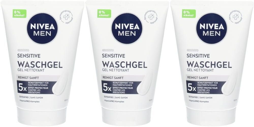 Nivea MEN Sensitive Waschgel 100ml x3 3x100 ml