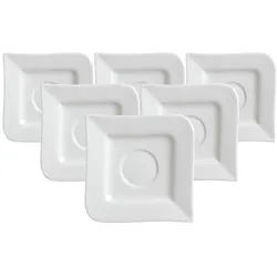 ESPRESSOUNTERTASSEN Melodie weiß ø 11 cm 6er Set