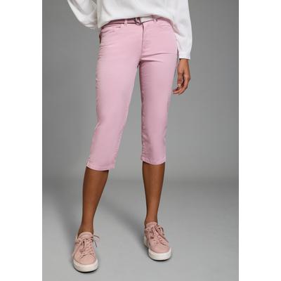 Caprihose LAURA SCOTT, Damen, Gr. 40, N-Gr, rosa (rose), Web, Obermaterial: 98% Baumwolle, 2% Elasthan, Hosen Caprihose, Webhose für Casualmode und Streetwear, femininer Stil