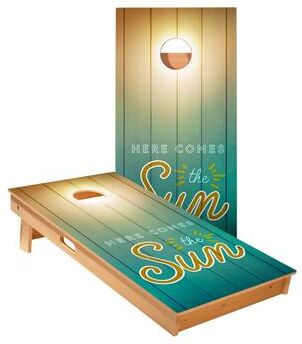 Skip's Garage Here Comes The Sun Cornhole Boards