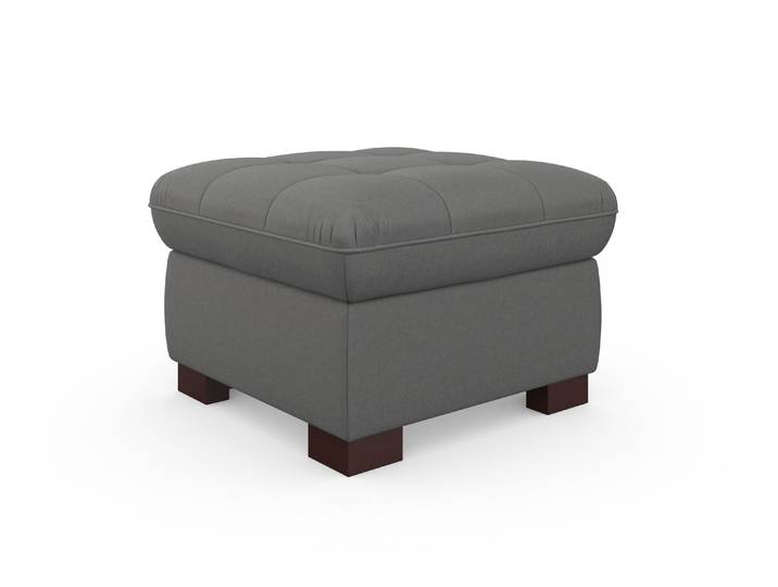 Hocker SIT & MORE Luxor , grau (steel), B:60cm H:41cm T:60cm, Luxus-Microfaser ALTARA NUBUCK (100% Polyester);Soft clean (98% Polyester, 2% Polyamid);Struktur fein (100% Polyester), Hocker, Hocker, auch erhältlich in dem besonders leicht mit Wasser zu reinigen