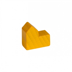 Spielsteine Stadt - Kirche - Haus - Holz - gelb - 20x19x10mm 247138