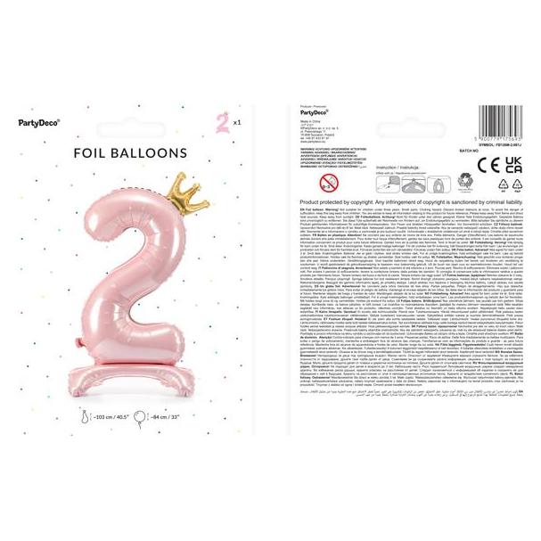 Partydeco Ballon Zahl 2 (1x) (FB126M-2-081J)