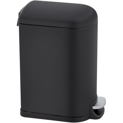 Mülleimer "LARA", schwarz, B:30cm H:39cm T:18cm, Eisen, Polypropylen, SCHÖNER WOHNEN-KOLLEKTION, Mülleimer, Mülleimer, Treteimer mit Innenbehälter für die Küche, Easy-Close-Mechanik, 10 L