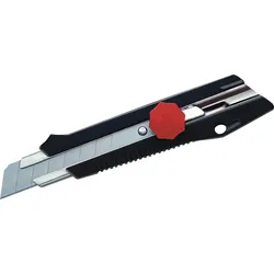 Ecobra Cutter Klinge 18mm schwarz/rot Metallführung Packung mit 10 Stück