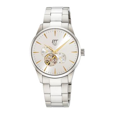 Automatikuhr ETT "Motion Drive", stahlgrau, silberfarben, silberfarben, silberfarben, Armbanduhren, Herren, stahlgrau-silberfarben, Automatikuhr, Armbanduhr, Herrenuhr, Mechanische Uhr, Edelstahlarmband, analog
