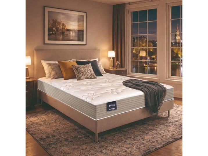 Matelas 160x200 cm ressorts ensachés ferme Dunlopillo Mimosa