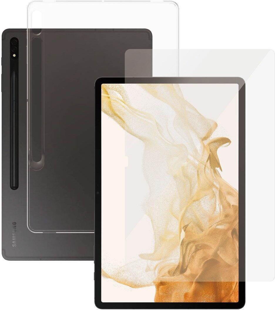 Przezroczysta osłona na tablet i ochrona ekranu   PanzerGlass™   Samsung Galaxy Tab S8+ - Refurbished