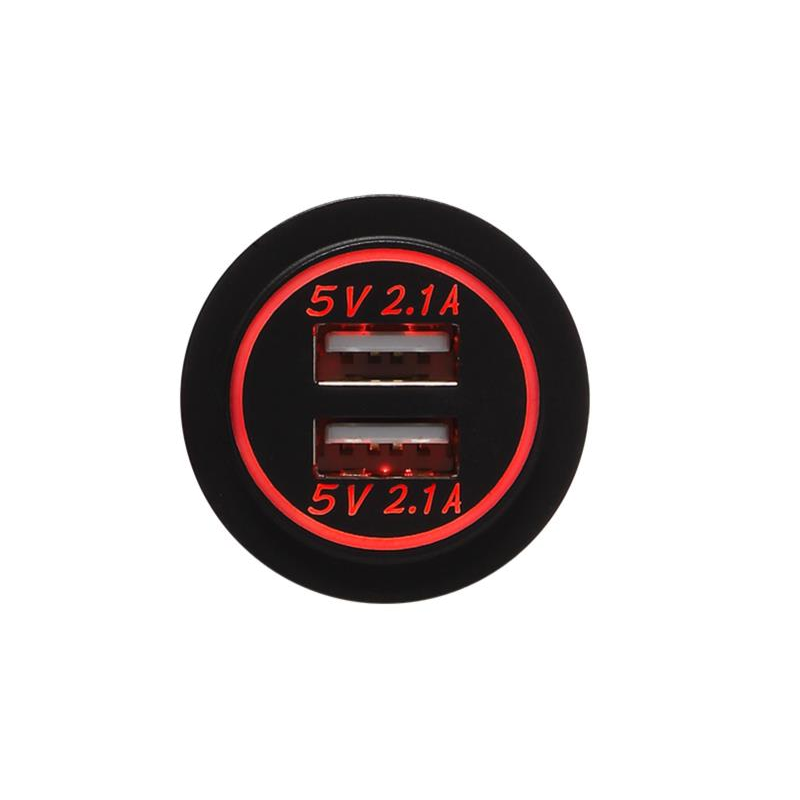 ACV USB Ladeadapter 12V/24V 4.2A zur Installation / rot