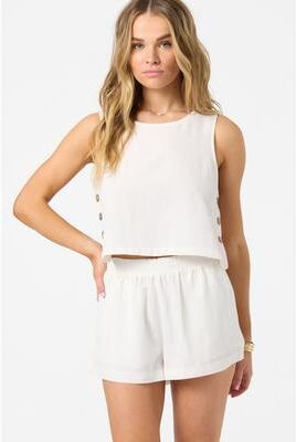 O'Neill s Sanders Beach Shorts in White, Size XS, Linen/Viscose