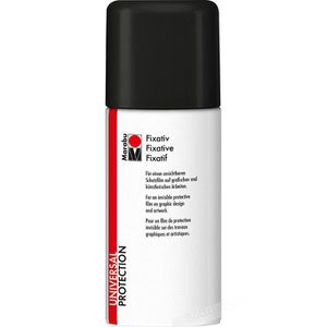 Marabu Fixierspray 220106000 Fixative, 150ml, Schutzlack für Zeichnungen und Farben, glänzend