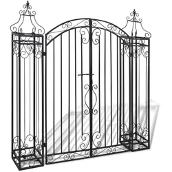 vidaXL Zierendes Gartentor Schmiedeeisen 122×20,5×134 cm