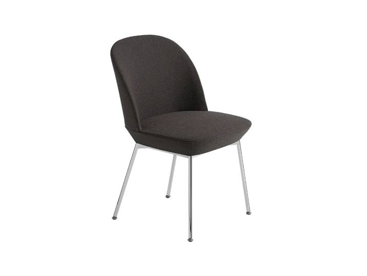 Muuto Chaise d’appoint Oslo revêtement textile Ocean 50-Chrome