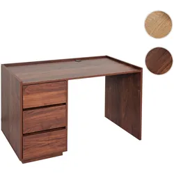 Schreibtisch HWC-J78, Bürotisch Computertisch Arbeitstisch, Schublade, 78x121x60cm ~ Walnuss-Optik