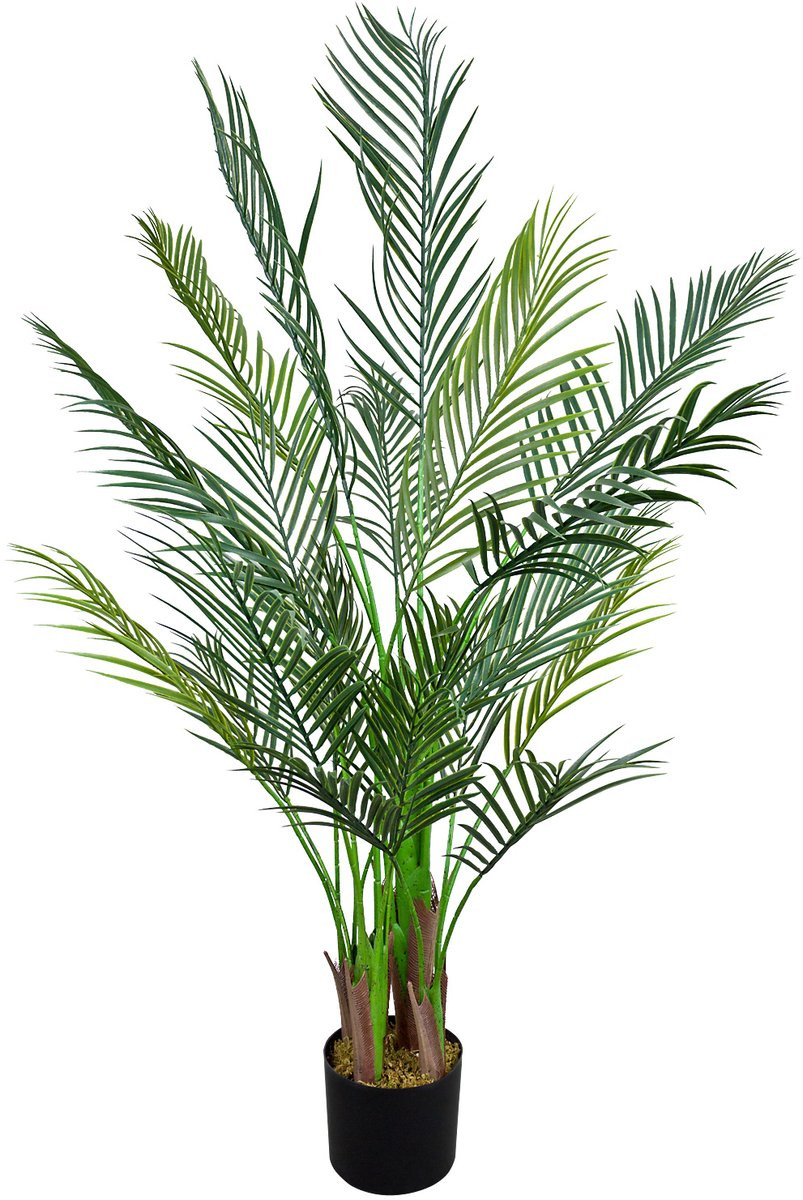 Decovego Grote kunstpalm Arecapalm, realistische plastic plant, 140 cm hoog