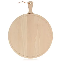 Boska Servierbrett Rund Amigo XL / für Pizza, Käse oder Tapas / 42 cm / Holz / Braun