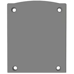 ISOLED Zubehör für Profil LAMP30 V1+V2, Endkappe EC116 ALU, halbrund, 2 Stk., inkl. Schrauben, silber ISO-116644