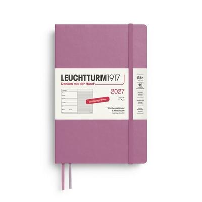 Wochenkalender & Notizbuch Paperback (B6+) 2027, Softcover, Dusty Rose, Deutsch