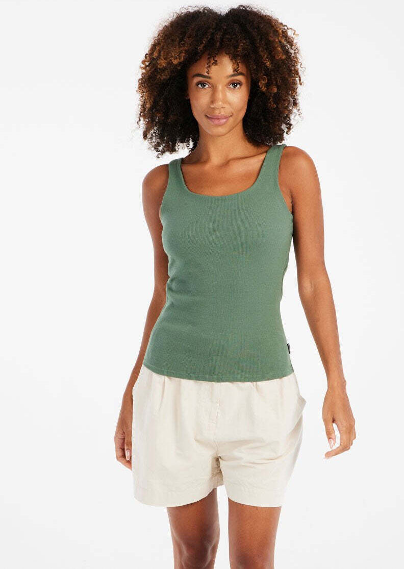 Kurzarmshirt PROTEST "Singlet PRTDazes", Damen, Gr. L, grün (veggie grün), Obermaterial: 95% Baumwolle CO. 5% Elasthan EL., Shirts Kurzarmshirt veggie grün L