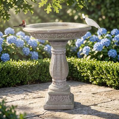 Meedzom Outdoor Bird Bath Baths for Home Garden Patio Yard Decor