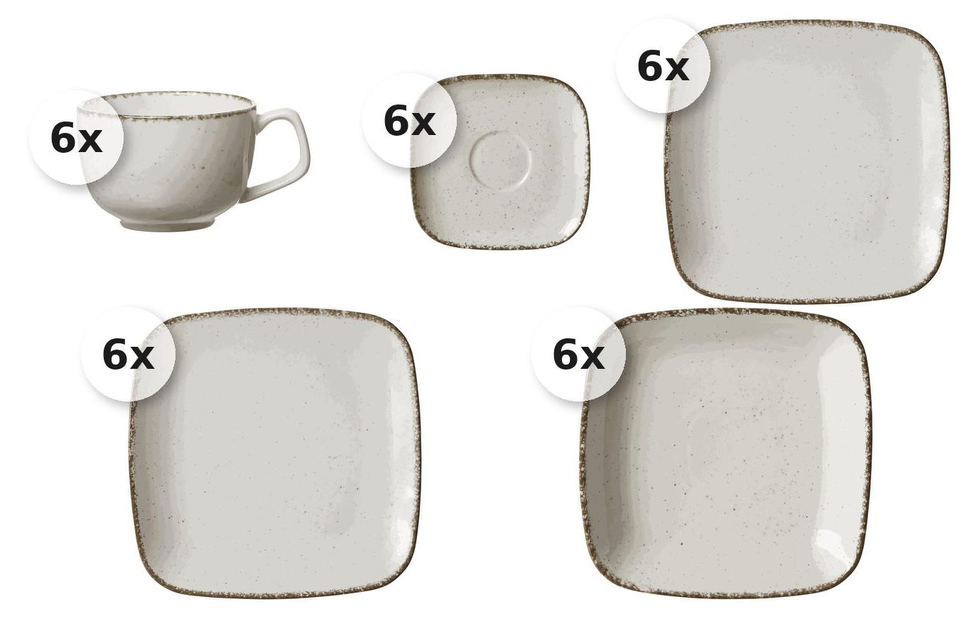 Kaffee- und Tafelservice 30 tlg. Casa creme