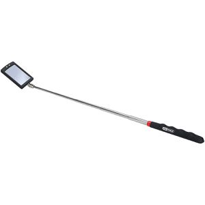 KS-Tools Teleskopspiegel Inspektions-Spiegel, 550.1136, 80 x 50 mm, mit 2 LEDs, Länge 28 - 87 cm, schwenk- & klappbar