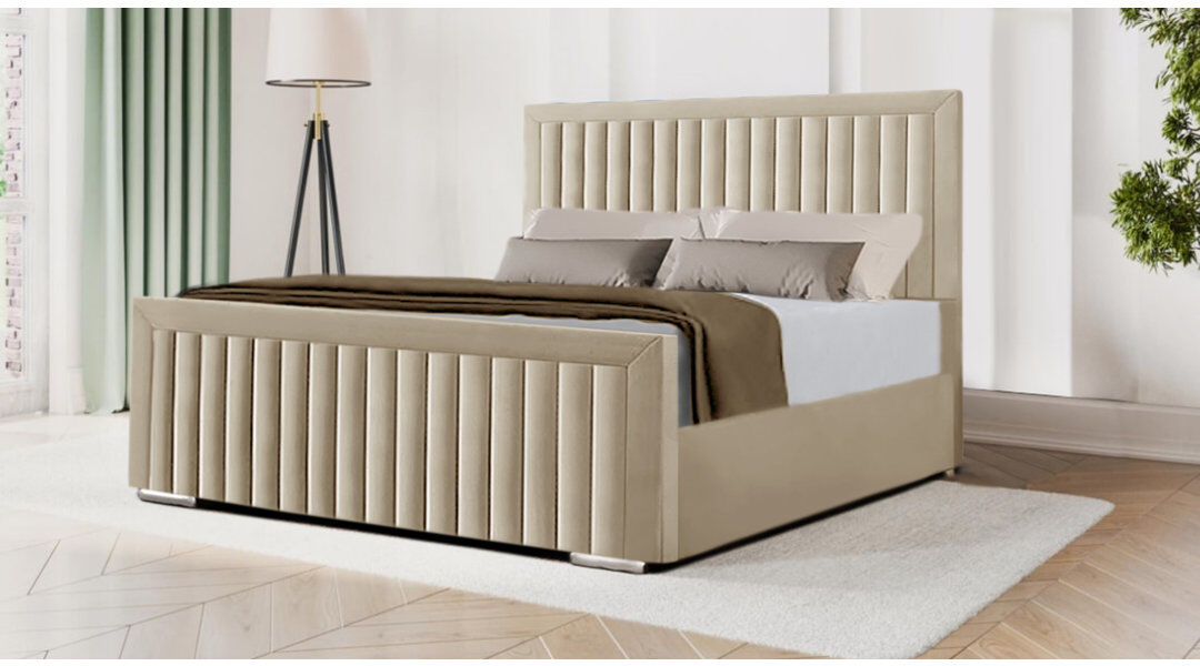 Ebern Designs Miyon Upholstered Bed Mink Kingsize (5')