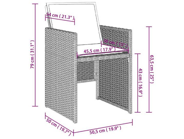 Mode Chaises de jardin - Coussins inclus - PARAJIE - lot de 4 - Canapé-chaise de balcon - gris clair poly rotin @2686163359