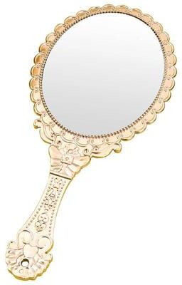 Quick Pick Pro Retro Hand Mirror Rose Gold Portable, Vintage Makeup Oval Round Noble Beauty Tool, Travel Cosmetic Handheld Mirror onesize 2pcs