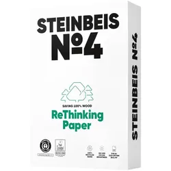 Steinbeis No. 4 - Evolution White - Recyclingpapier, A4, 80g, weiß, 500 Blatt