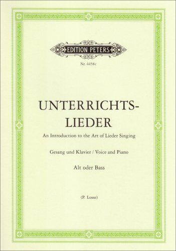 Paul Losse - Unterrichtslieder: Eine Sammlung von 60 beliebten Liedern mit Klavierbegleitung - Ausgabe für tiefe Stimme - Preis vom 09.10.2026 07:28:09 h