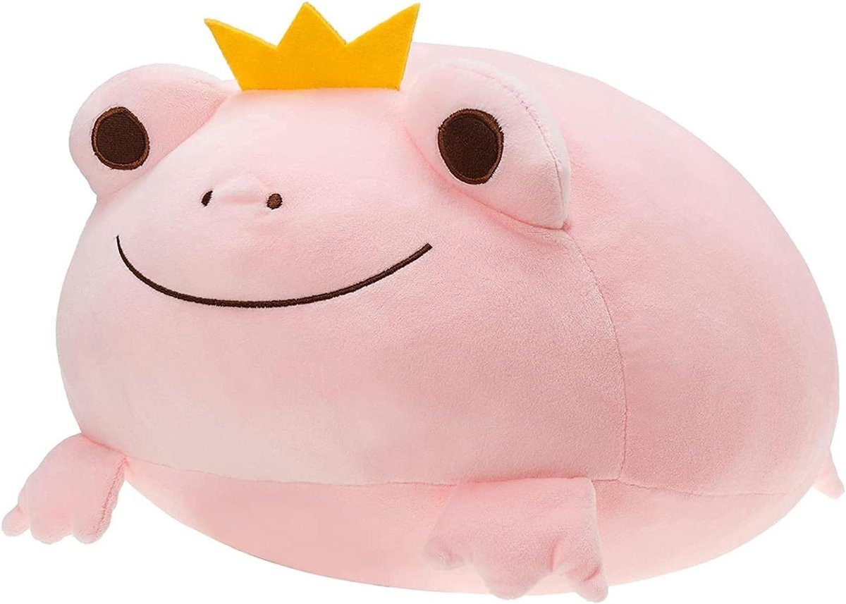 Roze Pluche Kikker Kussen - Zacht Knuffeldier voor Kamerdecoratie - 35 cm