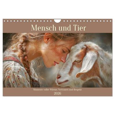Mensch und Tier. Momente voller Wärme, Vertrauen und Respekt (Wandkalender 2026 DIN A4 quer), CALVENDO Monatskalender
