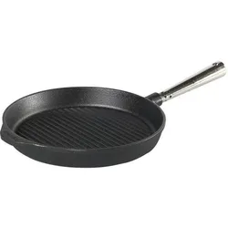 Skeppshult Gusseisen Grillpfanne rund Stahlgriff, Pfanne + Kochtopf