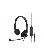 Sennheiser IMPACT SC 60 USB ML Stereo Headset mit In-Line Call Control zertifiziert für Skype for Business Audio (1000551)