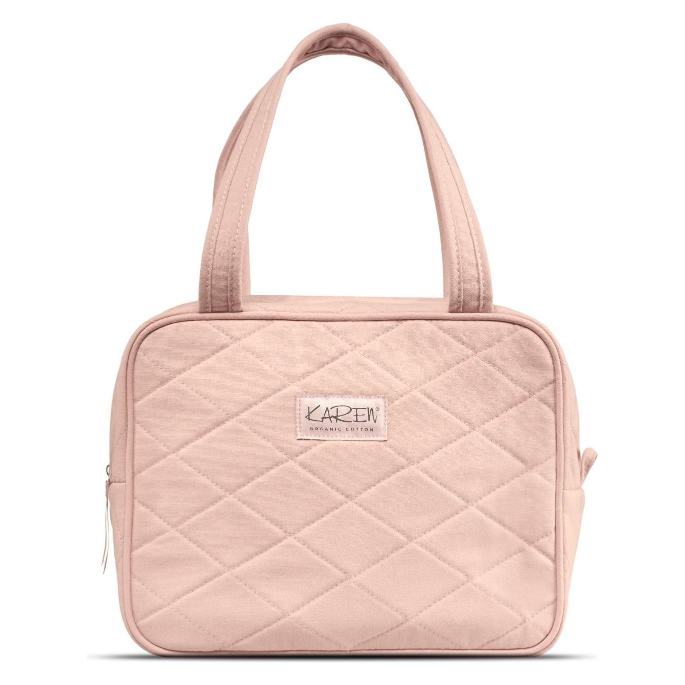 Karen Toilet bag with handle - Nude quilt (10075-51)
