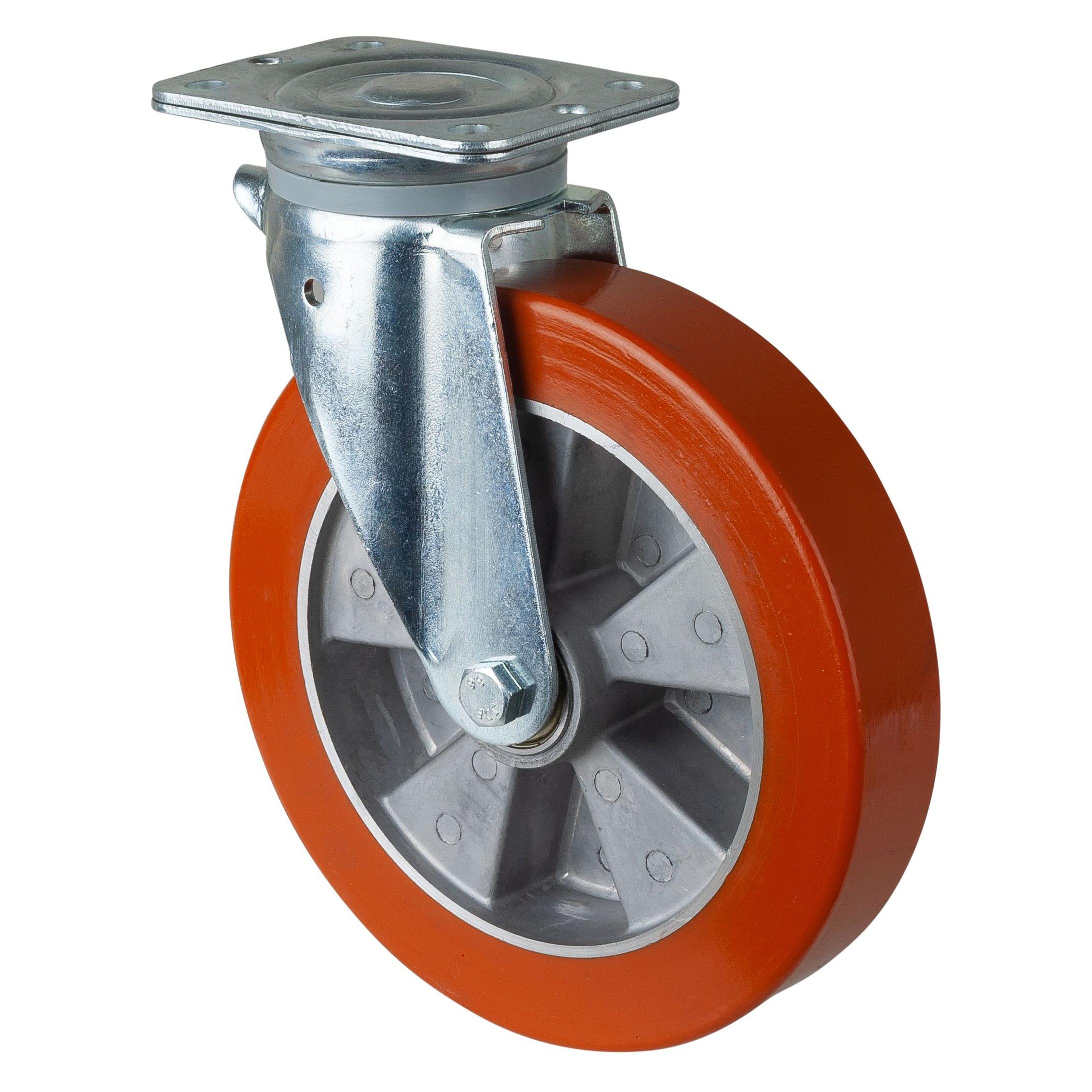 BS Rollen Lenkrolle, N100.B90,mit Platte,Ø 250,B 50mm,600kg,Guss-Polyurethan (228235)