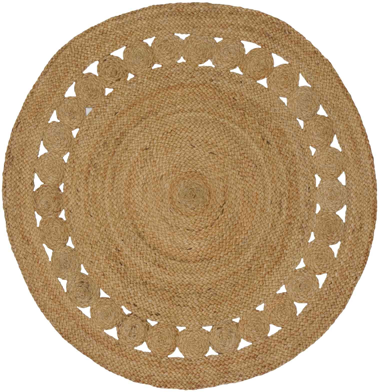 vidaXL Tapis de surface Naturel Ø 120 cm Jute