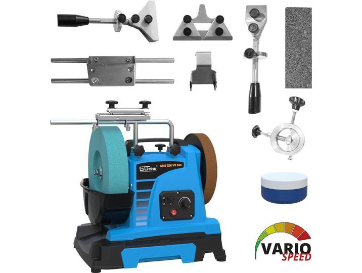 Meuleuse d'établi combinée GNS 250 VS\, ensemble de 8 pièces