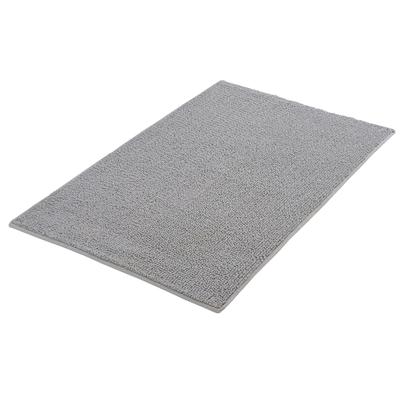 Badematte KLEINE WOLKE "Chrissy, Badvorleger, Badezimmer Teppich", grau (silbergrau), H:10mm, Baumwolle, Badematten, Badematte, Badteppich, Uni Farben