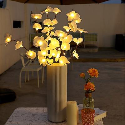 LED Phalaenopsis Zweig Lampe 20 Glühbirnen Simulation Orchidee Zweig LED Lichterketten Weide Zweig Licht Zweig Muttertag für Hausgarten Dekoration