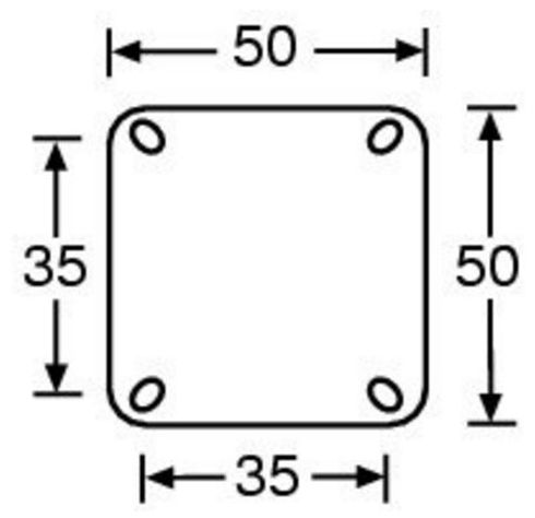 Adam Hall 3703 Swivel Castor 50mm