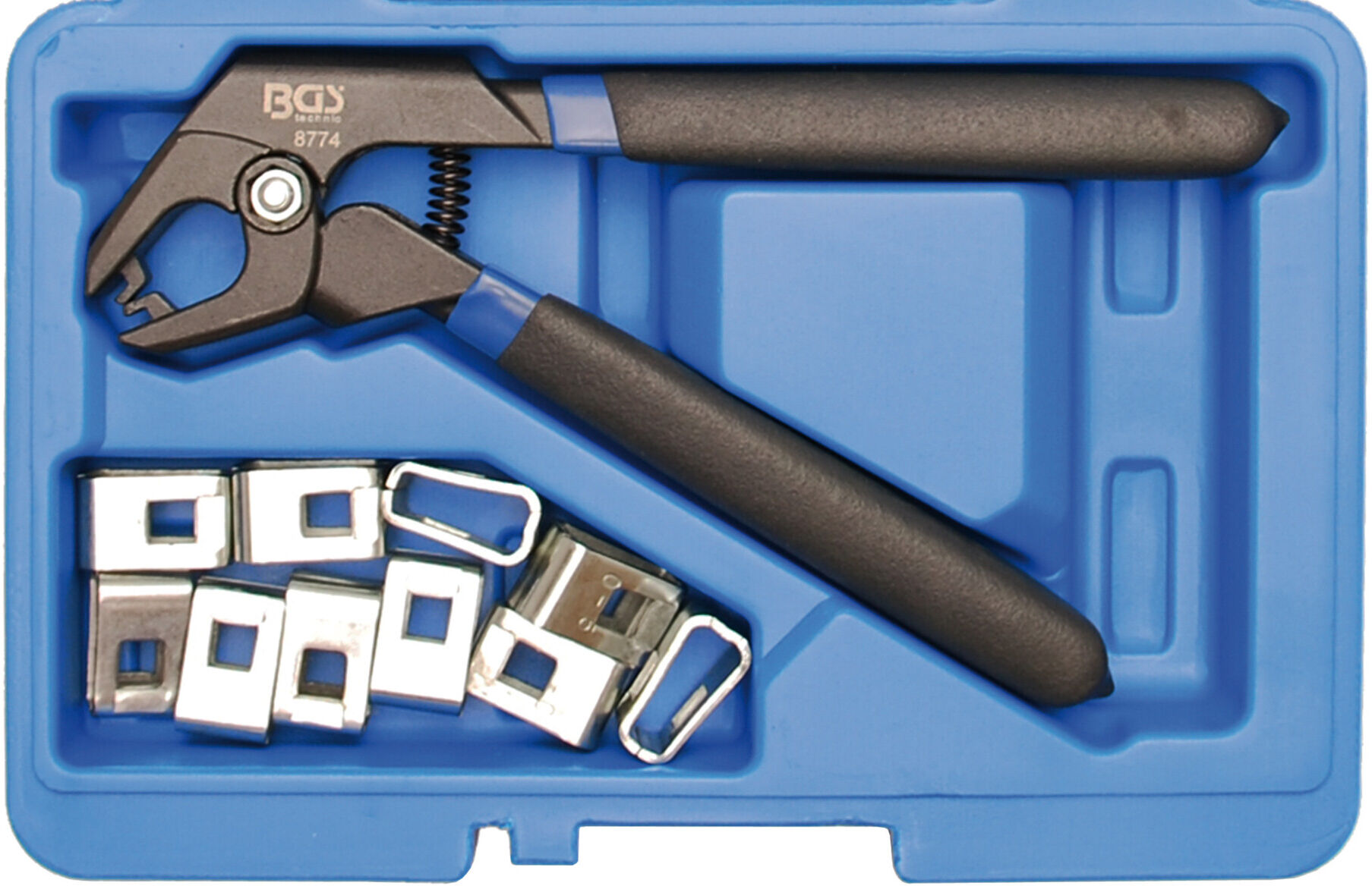 BGS Fixierklammern-Satz mit Klammernzange 11 teilig ; BGS technic (8774)